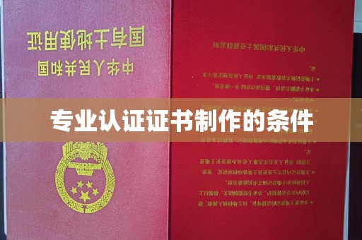上林专业认证证书制作的条件